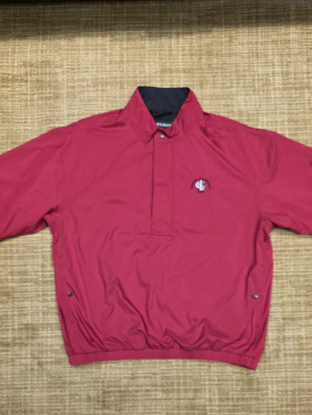 FootJoy DryJoys Men’s XL Red Short Sleeve Golf Rain Wind Pullover